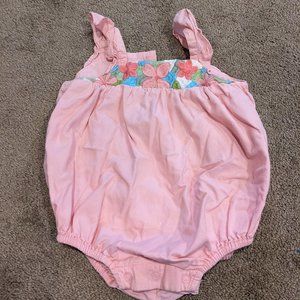 Janie and Jack pink romper